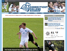 Tablet Screenshot of conncollegesoccercamps.com